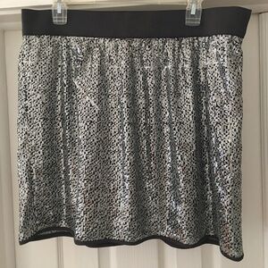 Gap Silver Sequin Lightweight Mini Skirt